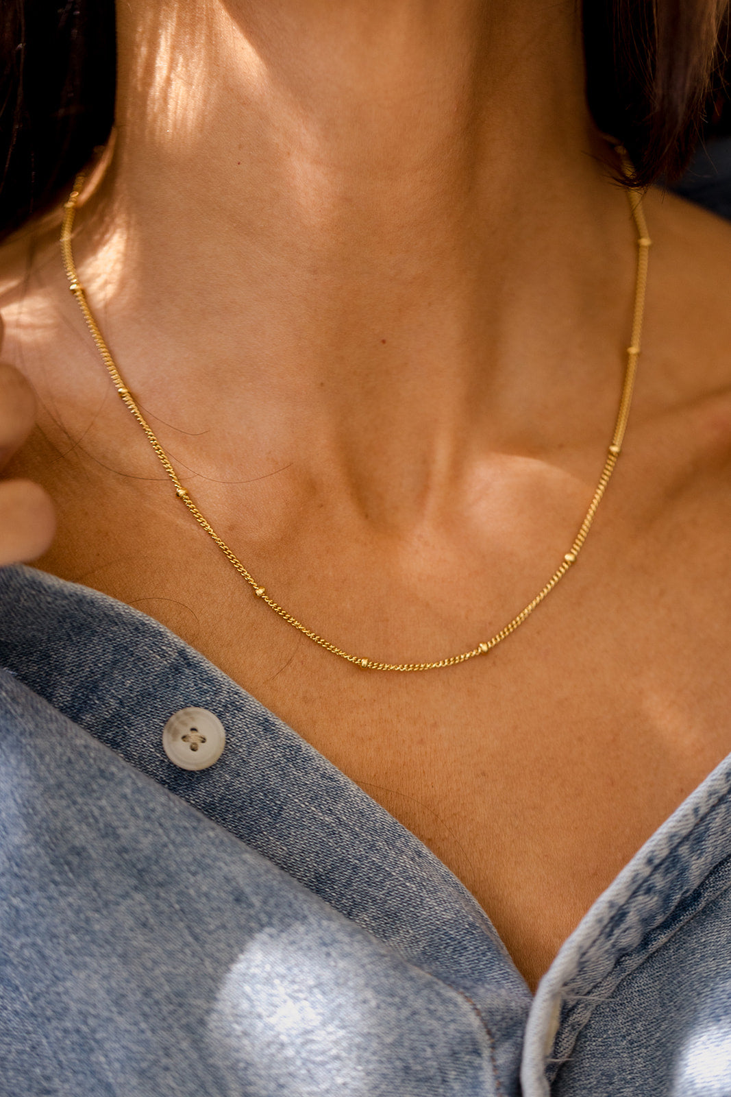 The Beaded Necklace (Gold Filled)
