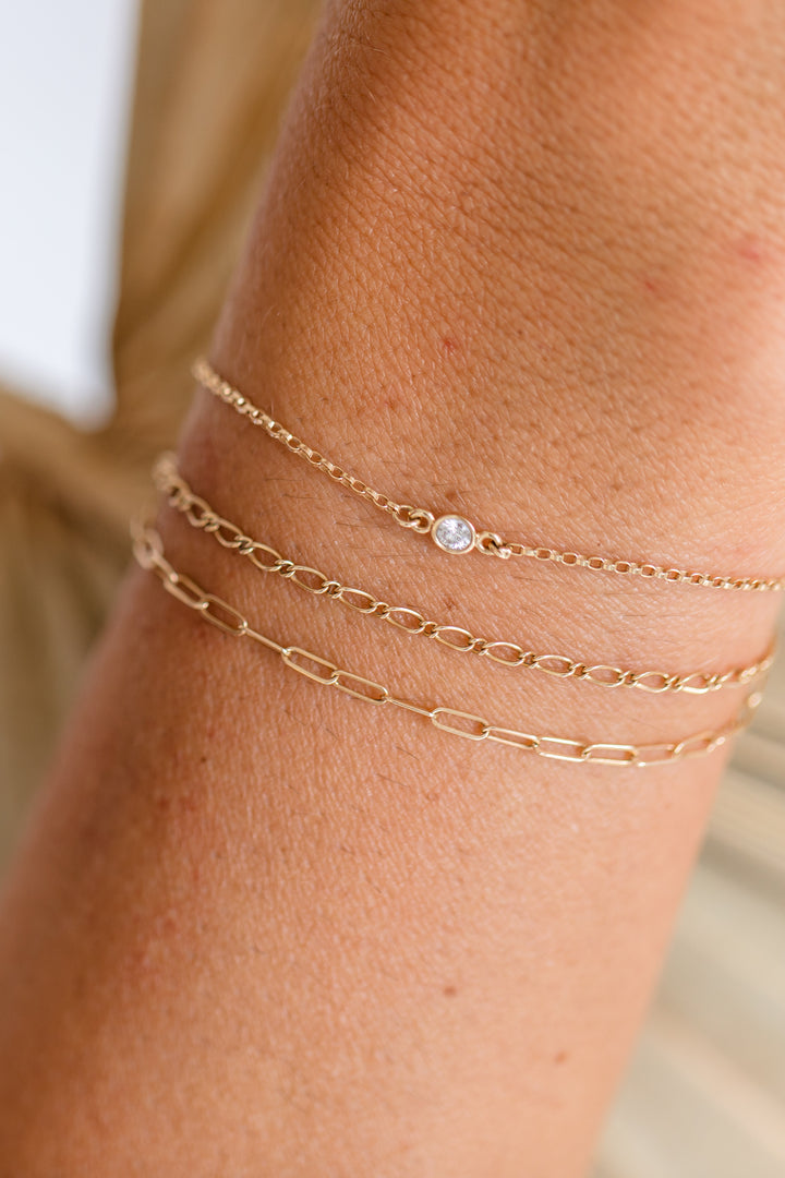 Permanent Gold Chain Necklace Diamond Charm