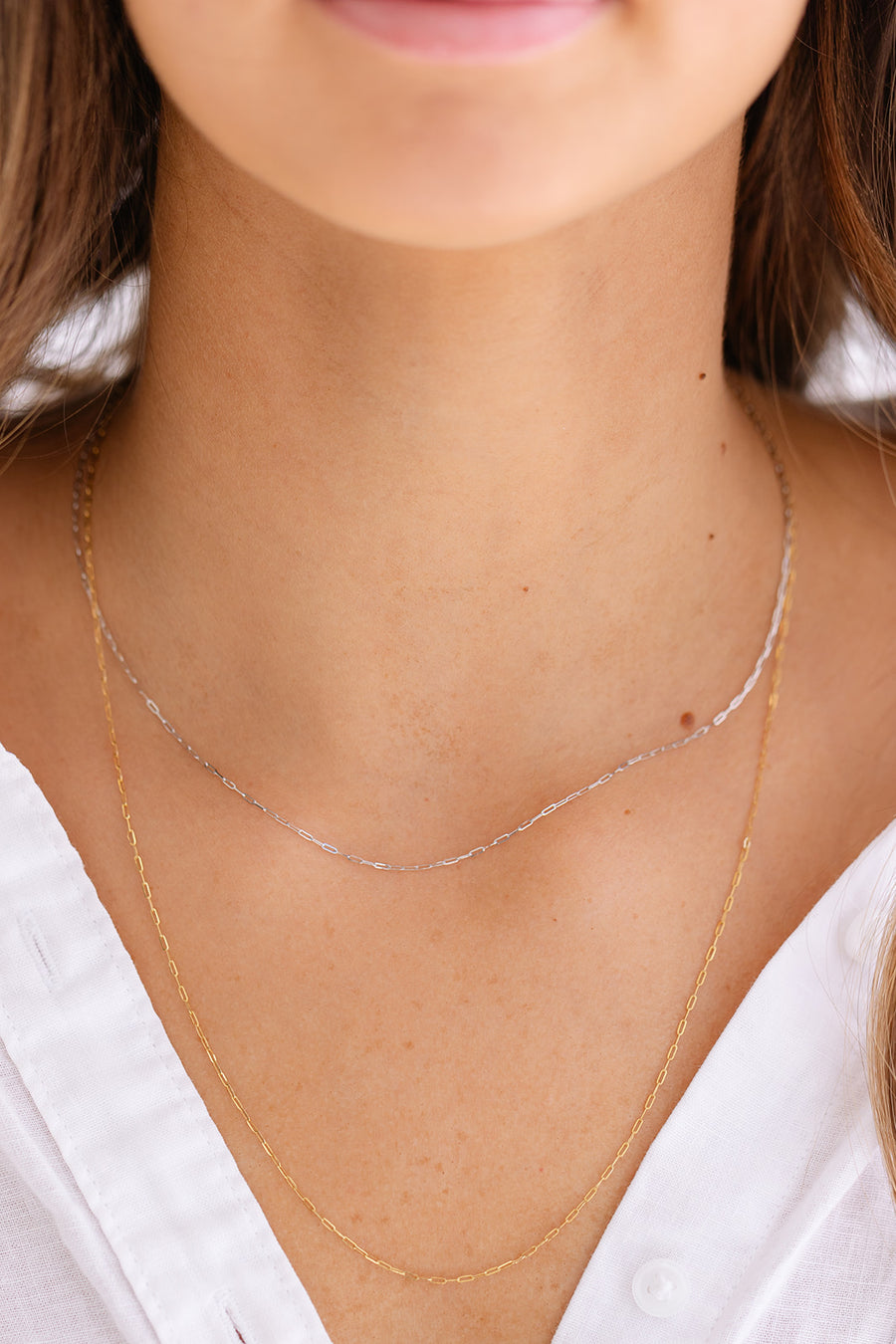 Permanent White Gold Chain Necklace