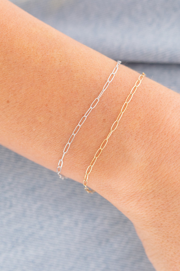Permanent White Gold Chain Bracelets