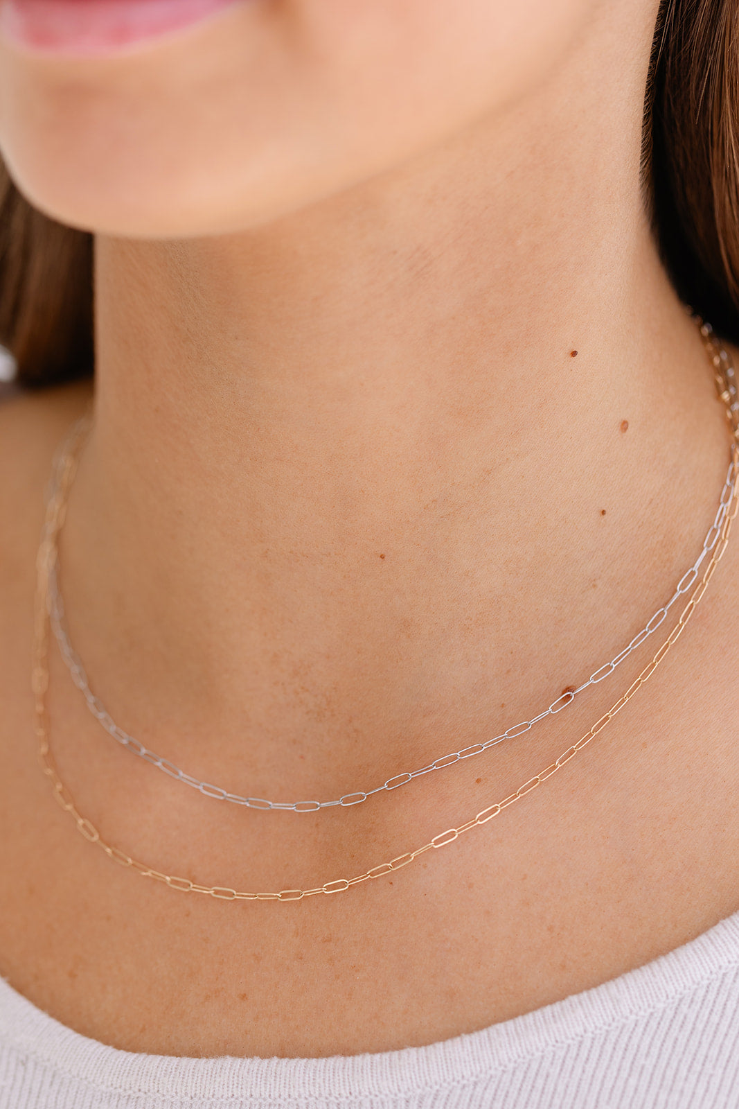 Permanent White Gold Chain Necklace