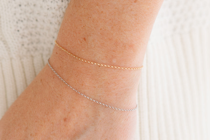 Permanent White Gold Chain Bracelet